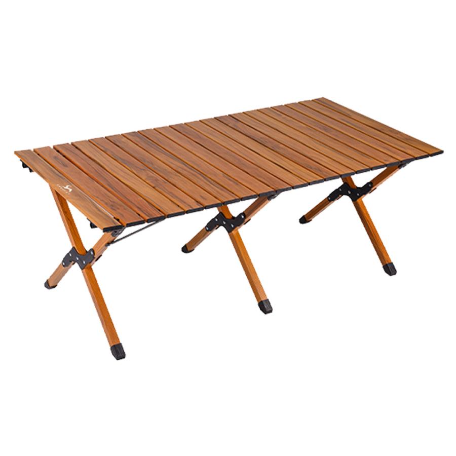 TOMOUNT 折りたたみアウトドアテーブル エッグロール ウォールナット色
