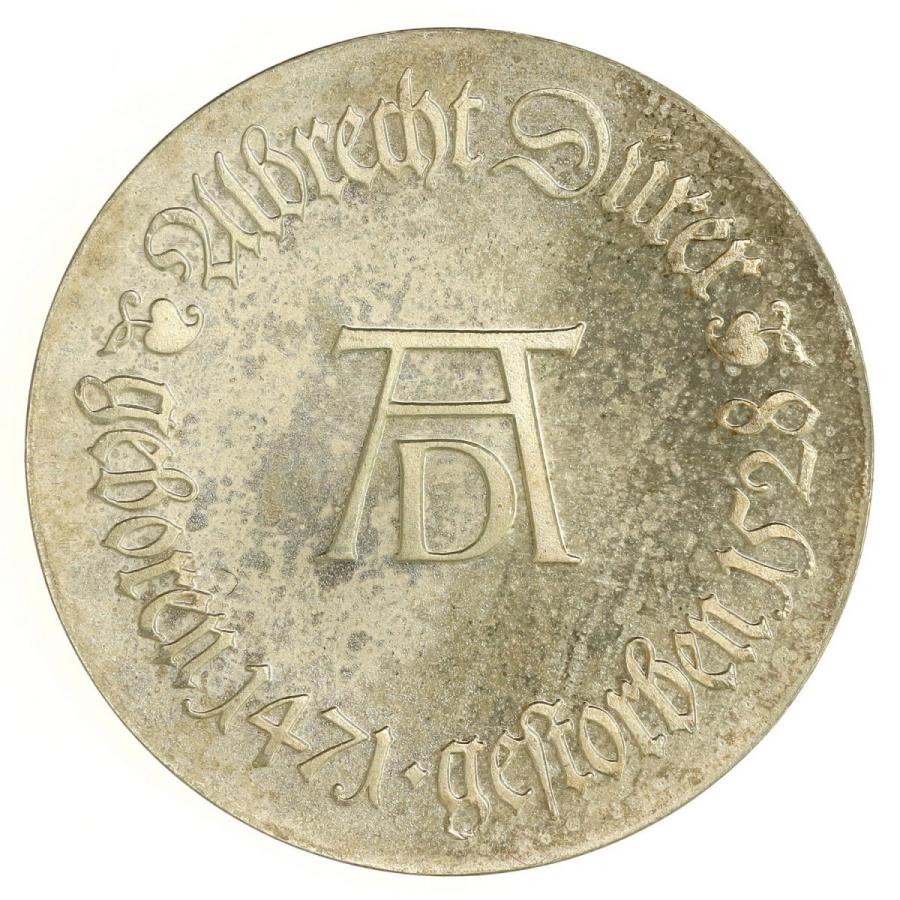 東ドイツ 1971年 アルブレヒト・デューラー 10マルク 銀貨 : エルズ
