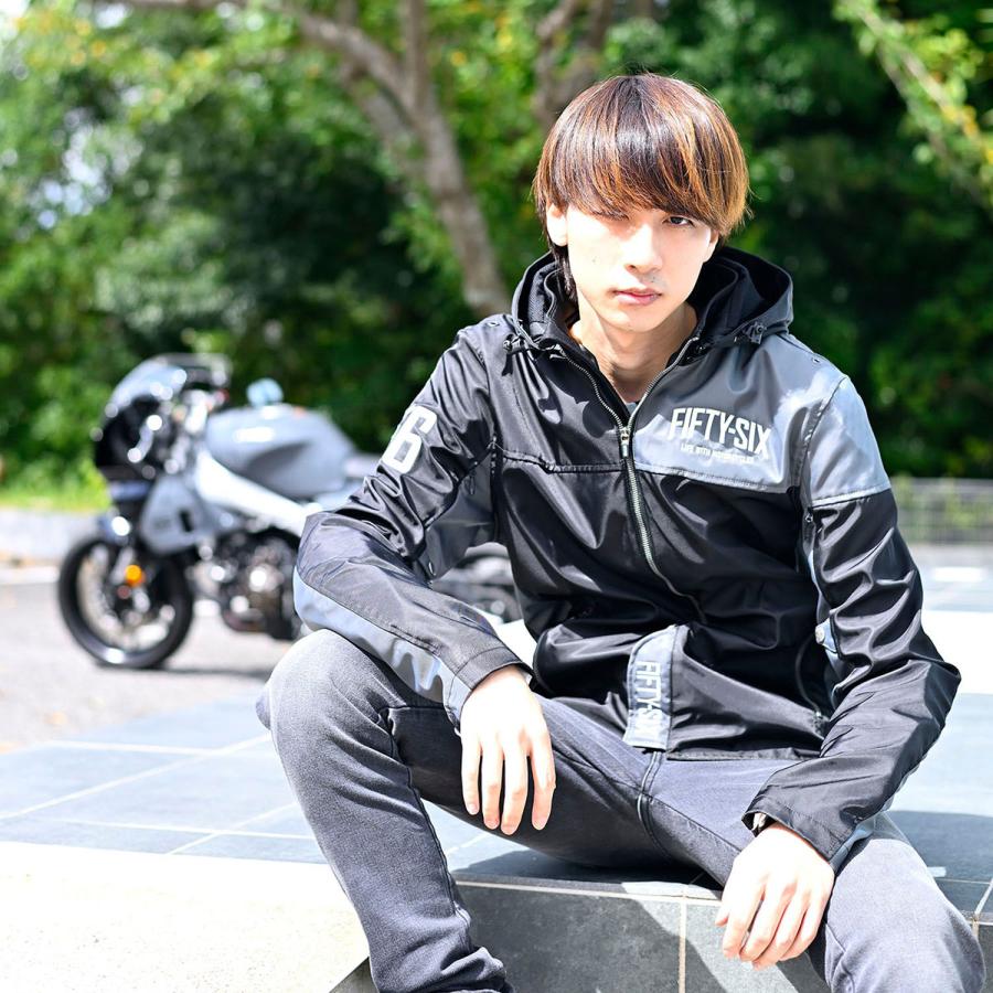 56デザイン ジャケット クォーター パーカー 24 バイク ウェア