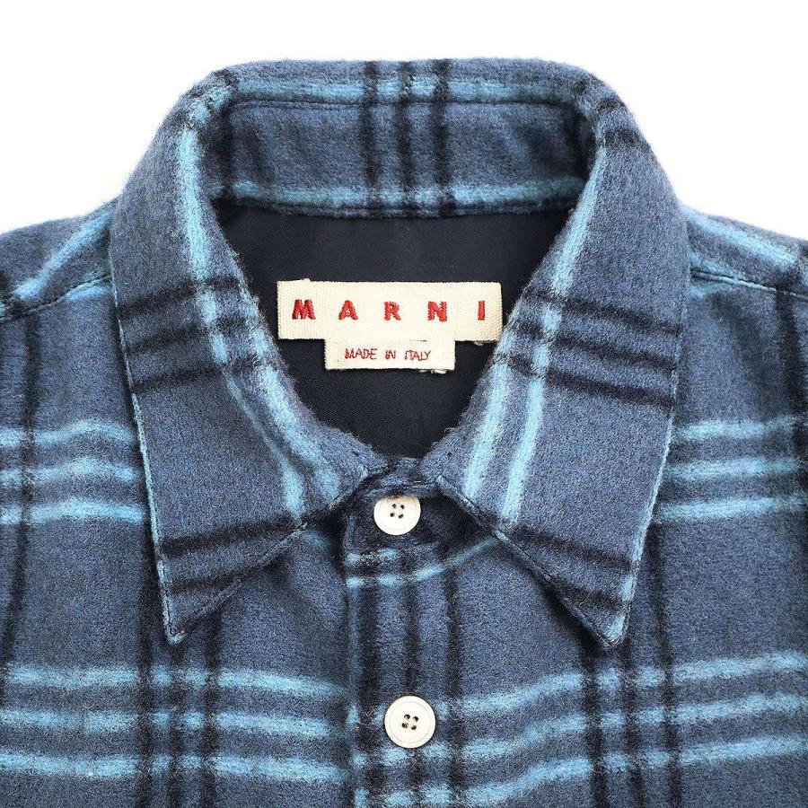 MARNI マルニ 23AW ウールパイルチェックシャツ CUMU0212A2 UTP729