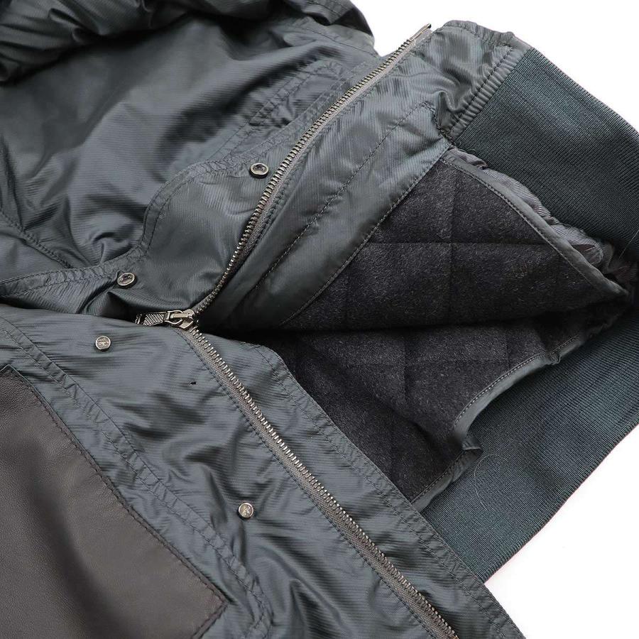 Brioni（ブリオーニ） BOMBER レザーパッチ ライナー付きナイロン