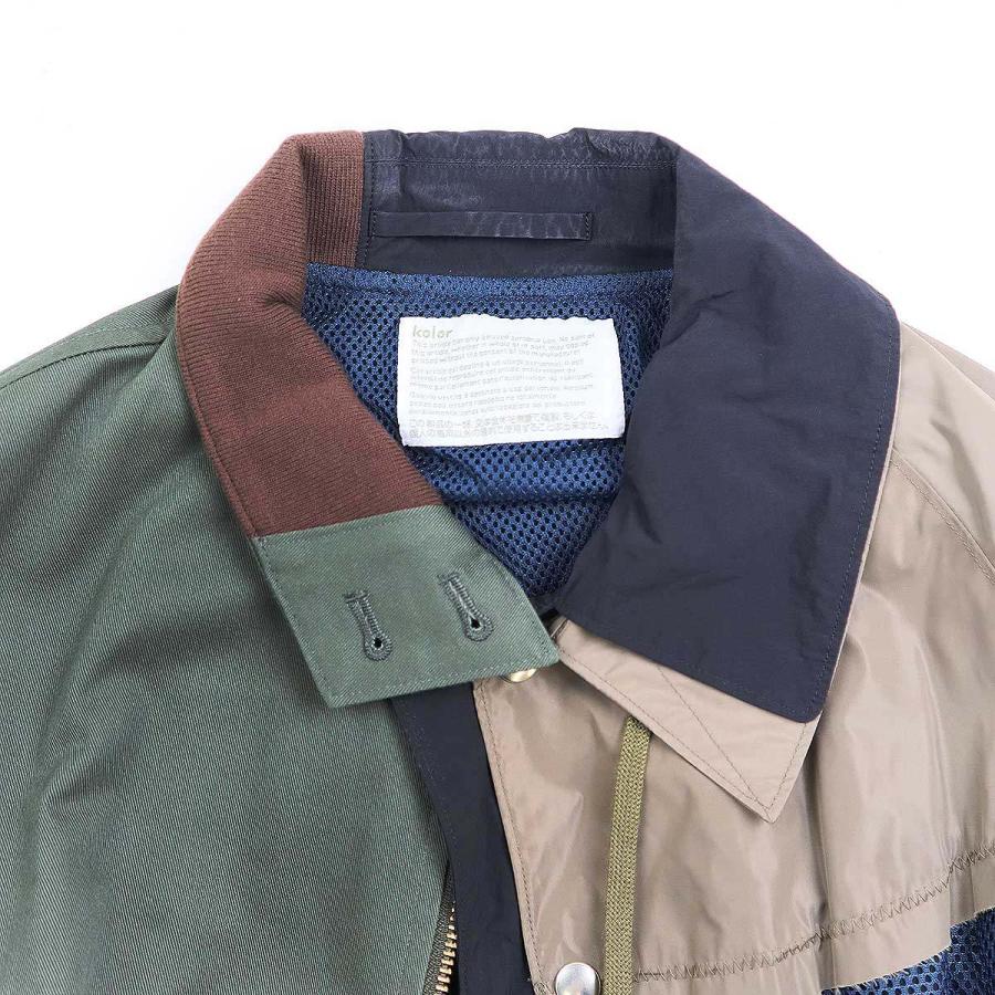 COLUR kolor カラー 22SS ドッキングデザインナイロンステンカラー