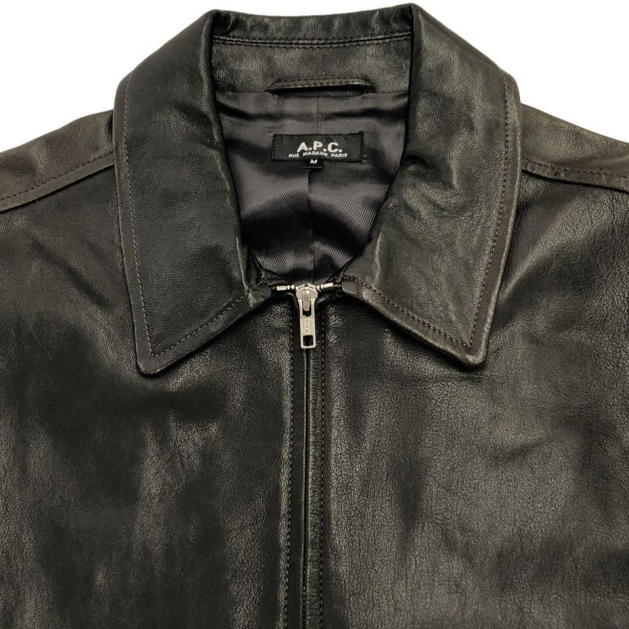 A.P.C.（アーペーセー） A.P.C MOTO BLOUSON ジップアップレザー