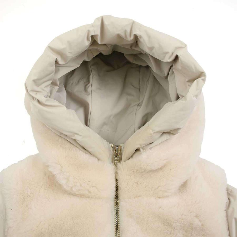 DUNO（デュノ） DEA レイヤードムートンダウンコート ピンク ベージュ