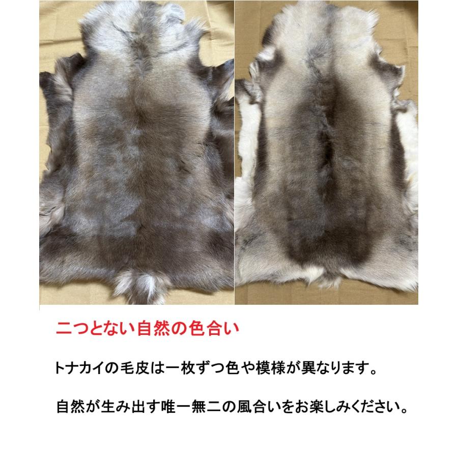 トナカイ毛皮 マット ラグ 敷物 天然 スウェーデン直輸入 北欧製 冬