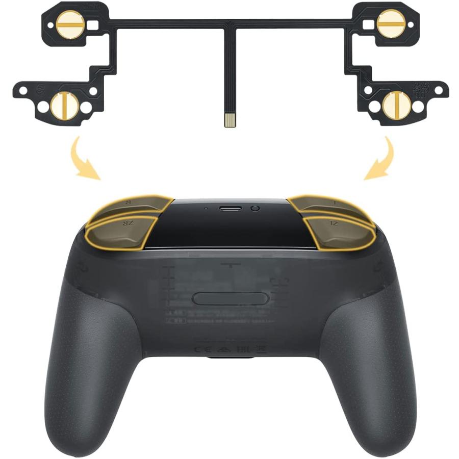 Nintendo Switch Pro コントローラー L R ZR ZL キーボタンフレックス