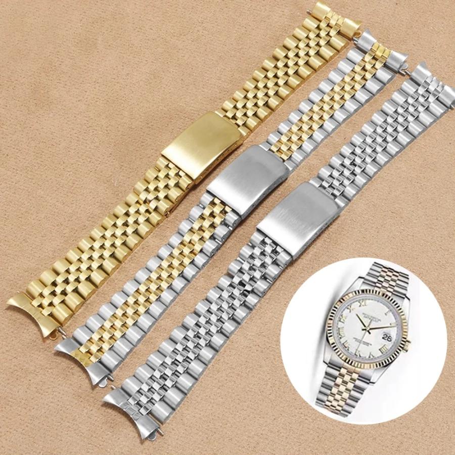 20mm 汎用 5連 ジュビリー ブレスレット SS ステンレス 腕時計 ベルト