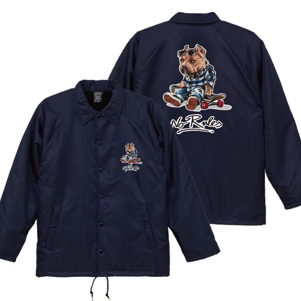 スケボーピットブル ボア付き コーチジャケット スケーター スケボー