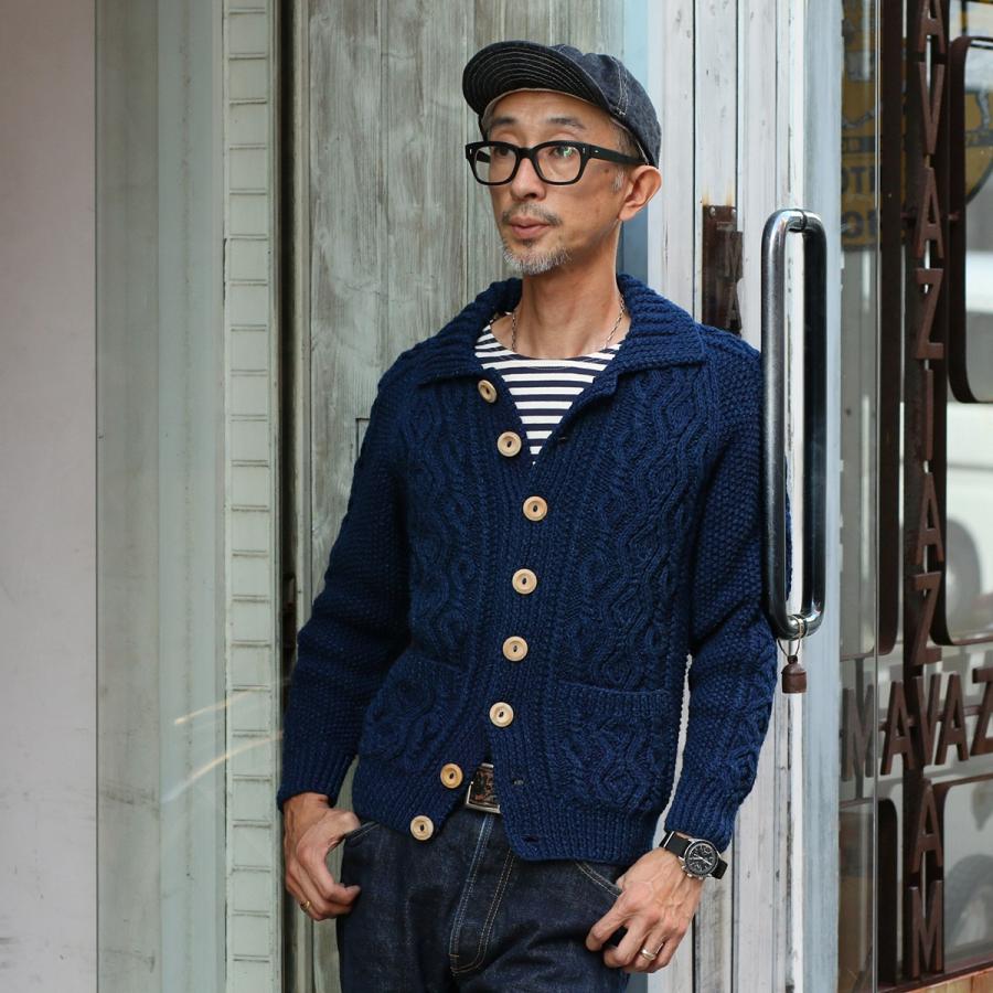 INVERALLAN（インバーアラン） デニムヤーン カーディガン ハンド