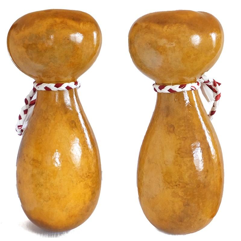 ハワイアン フラダンス 楽器 イプ ヘケ 高さ45cm カウラ付き 350g