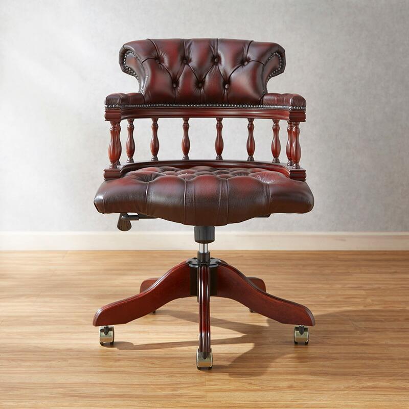 キャスター付き チェア Captain's Swivel チェスターフィールド