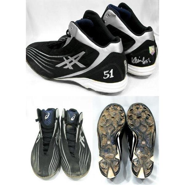 MS】イチロー2004年公式戦実使用済直筆サイン入りスパイク！ 検）大谷