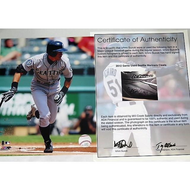 MS】イチロー2012年公式戦実使用済直筆サイン入りロードスパイク！ 検