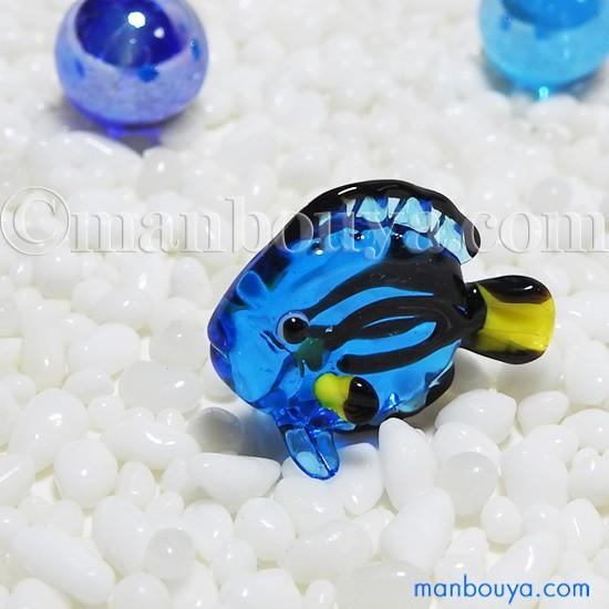 魚 ミニチュア ガラス細工 水族館 グッズ グラススクエア ナンヨウハギ