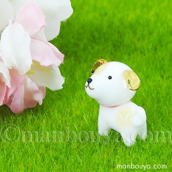 犬 雑貨 ミニチュア ガラス細工 動物 飾り 置物 フォーカート ポチ