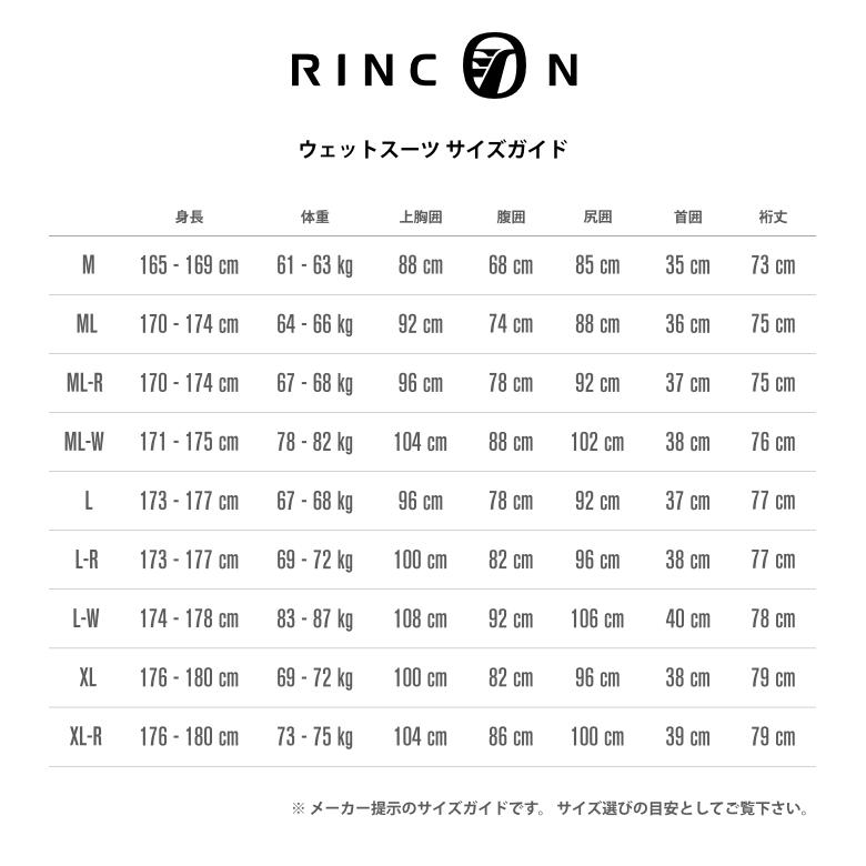 ウェットスーツ タッパー RINCON リンコン メンズ SOVRANO 2mm長袖
