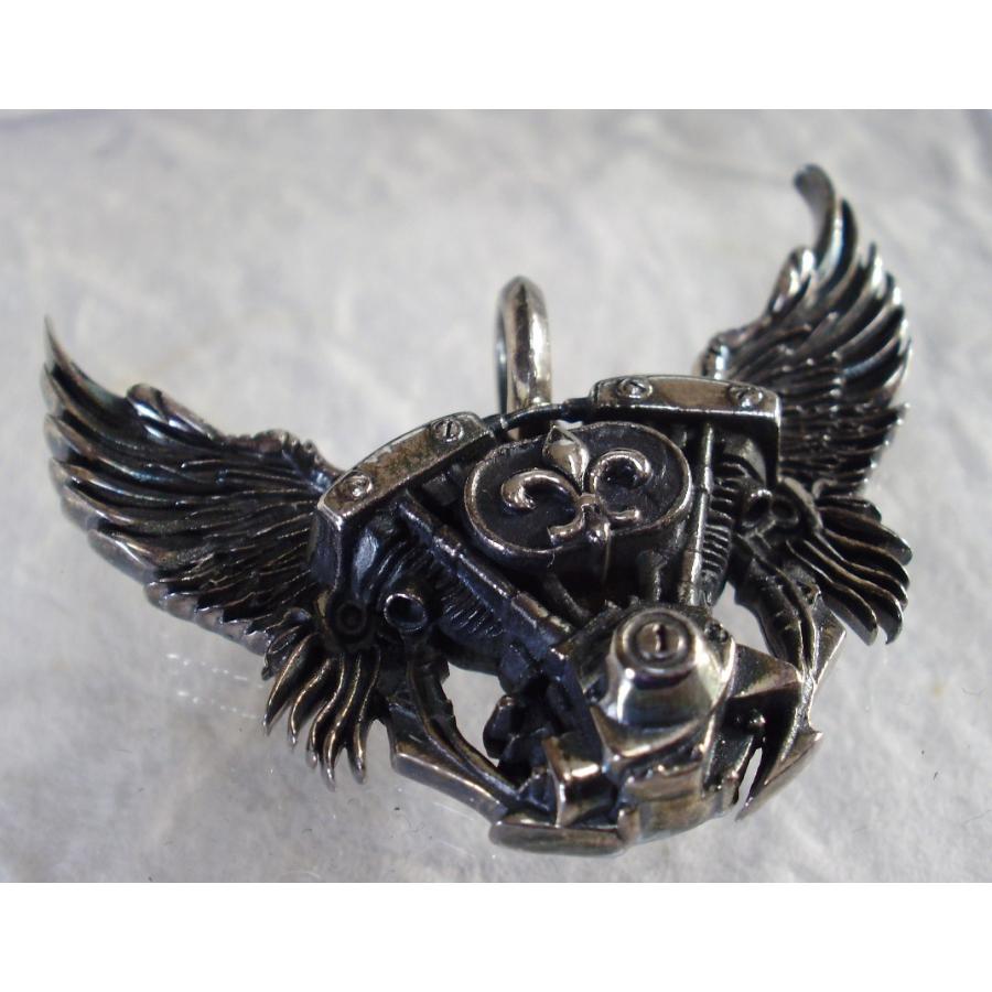 バイカーネックレス Silver925 バイクエンジン ショベルヘッドモチーフ