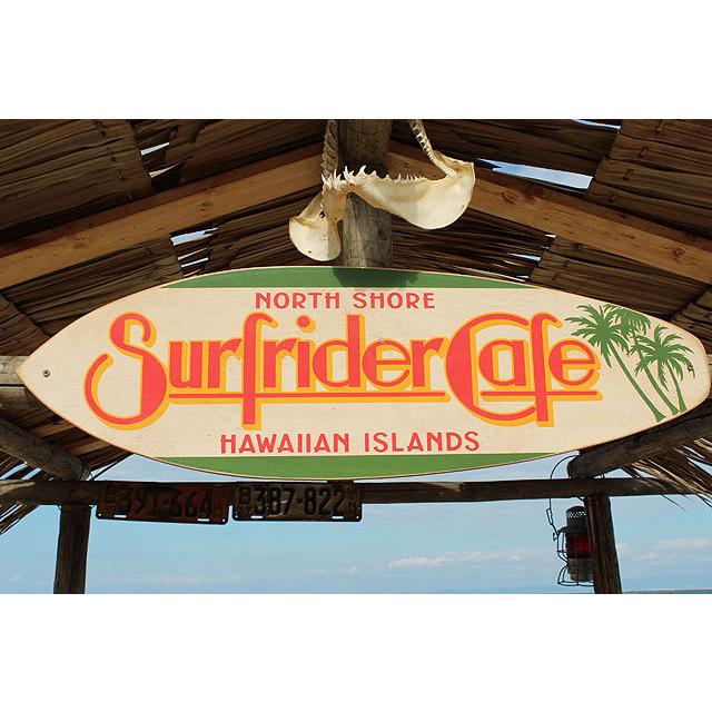 サーフライダーカフェ（サインボード） ハワイ ノースショア 木製看板