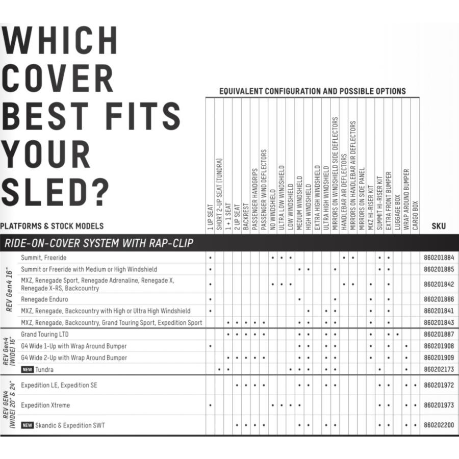 ski-doo/スキードゥ Ride On Cover（ROC）システム スノーモービル