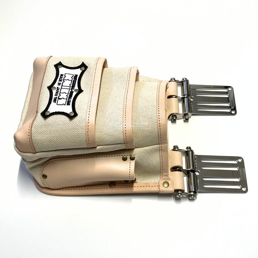 KNICKS（ニックス） 腰道具 ツーウェイタイプ帆布生地ヌメ革補強3段腰