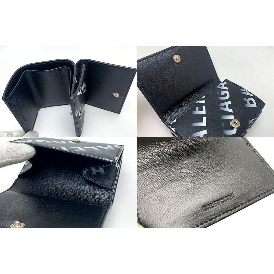 BALENCIAGA バレンシアガ ブランドロゴ ミニウォレット 594312 黒