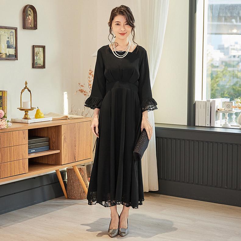 ワンピースきれいめレディース大人セレモニーフォーマルひざ丈上品