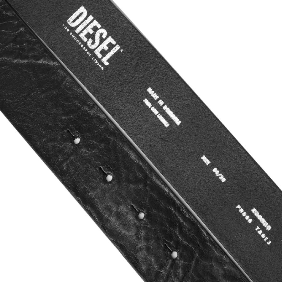 DIESEL（ディーゼル） ベルト OVAL D LOGO B-1DR BELT ブラック メンズ