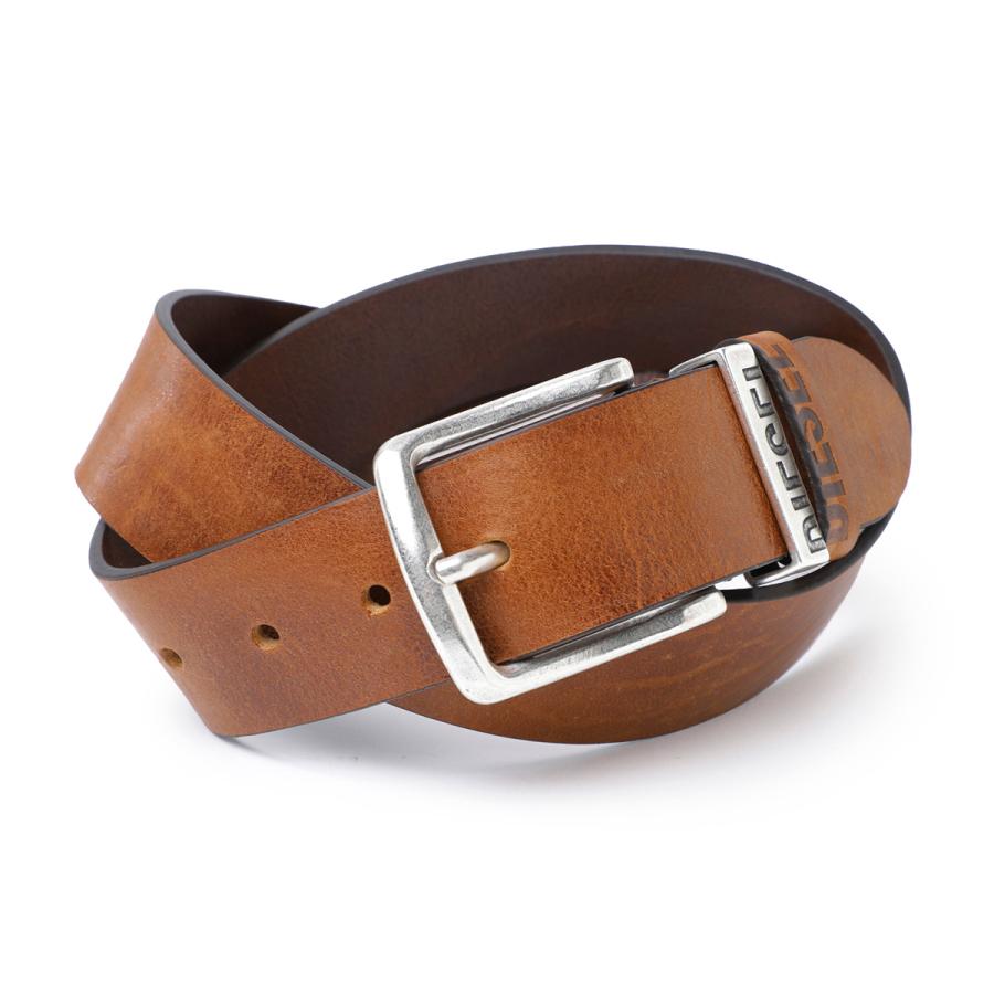 DIESEL（ディーゼル） ベルト DIESEL LOGO B-VISIBLE BELT ブラウン