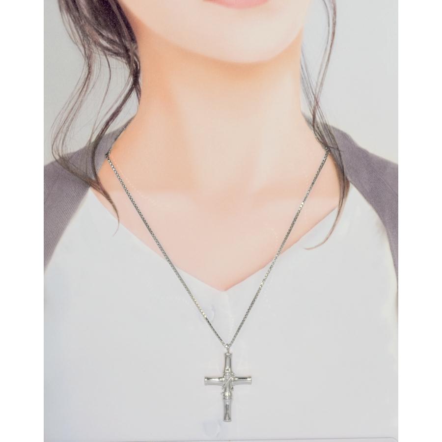 バンブー グッチ クロス ペンダント ネックレス シルバー925