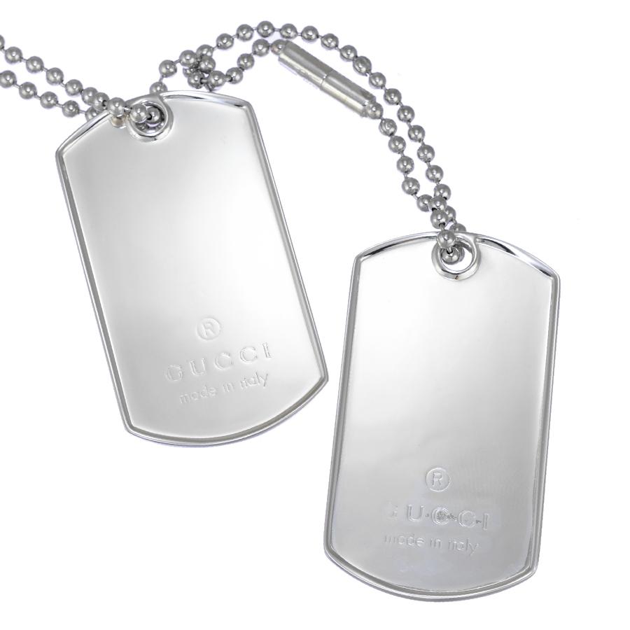 GUCCI（グッチ） ドッグタグ ダブル プレート ペンダント ネックレス
