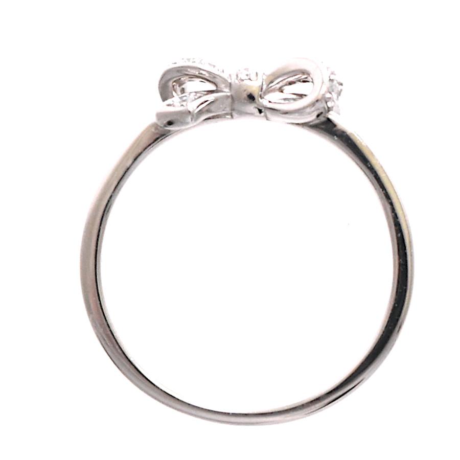 リング プラチナ900 ダイヤモンド 0.08ct 9号 鑑別書付き レディース