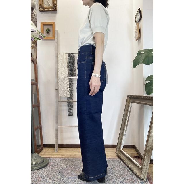 PRAIA/プライアの 神！！ハイウエスト ワイドデニムパンツ/インディゴ