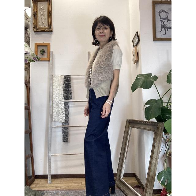 PRAIA/プライアの 神！！ハイウエスト ワイドデニムパンツ/インディゴ