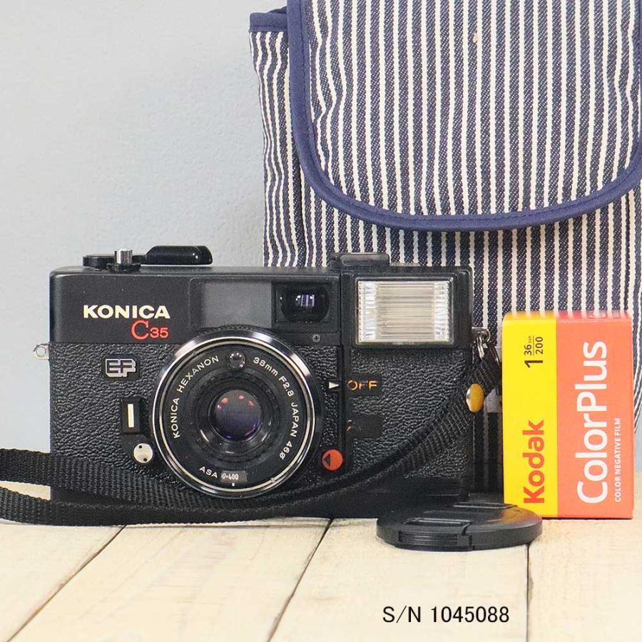 中古】【保証付 】 コニカ KONICA C35 EF S/N 1613036（ケース