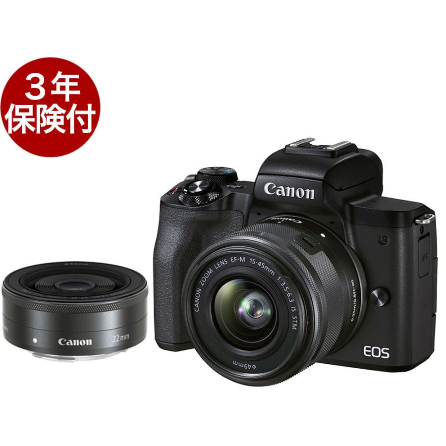 EOS DIGITAL キヤノン Kiss M2・ダブルレンズキット ブラック KissM2