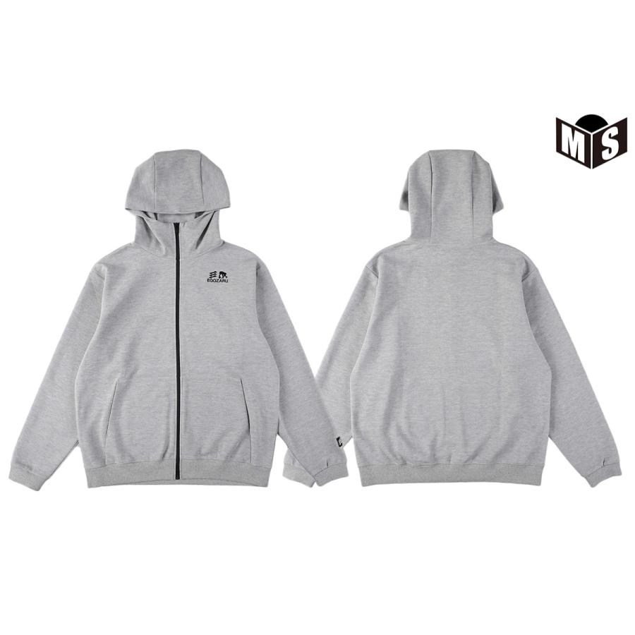 EGOZARU（エゴザル） ダブルフェイス スウェット ZIPアップパーカ
