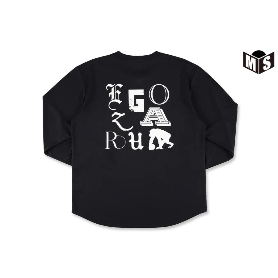 EGOZARU（エゴザル） マルチフォントオーバーサイズドロングスリーブT