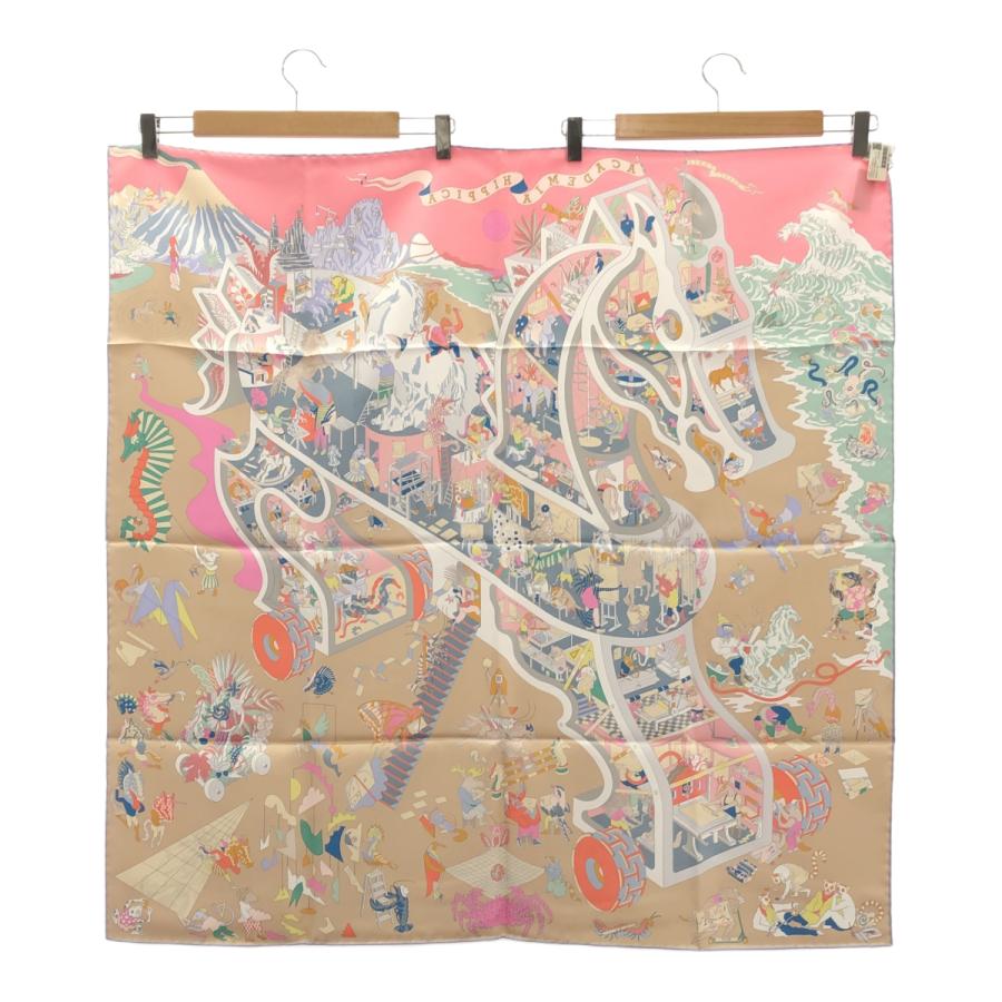 質屋 HERMES エルメス スカーフ カレ90 アカデミア・イピカ シルク100