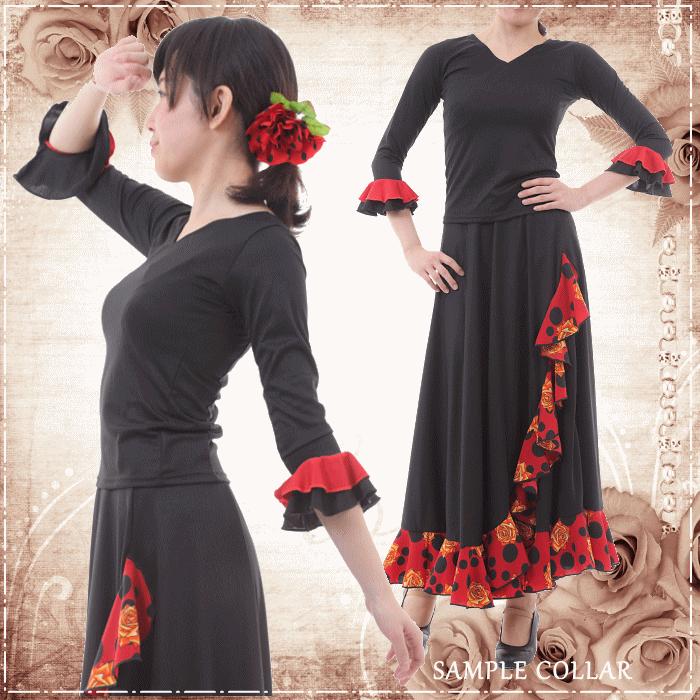 完売 ☆なし フラメンコ衣装 トップス 小さいサイズ 七分丈 (スペイン