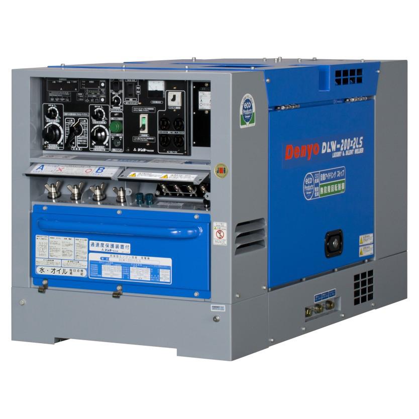 デンヨー 防音型ディーゼルエンジン溶接機 DLW-200×2LS (溶接発電兼用