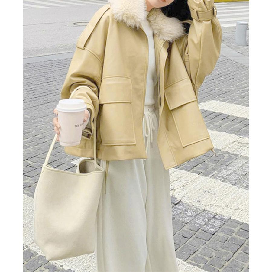 miniministore（ミニミニストア） ファーライダースジャケットフェイク