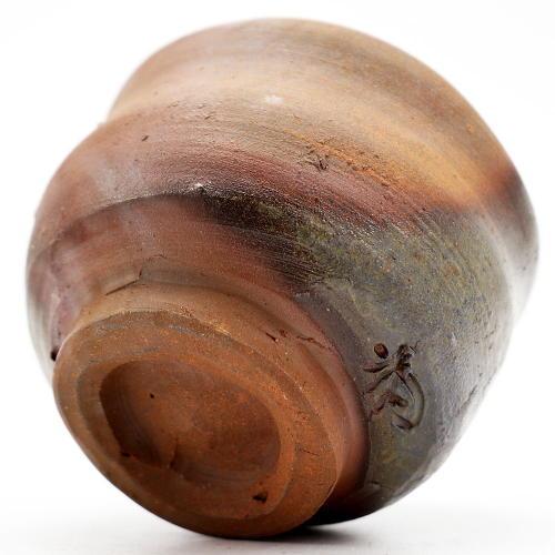 備前焼 窯変徳利 お猪口 セット 2合 窯元 作家 石田育男 陶印 陶器 酒