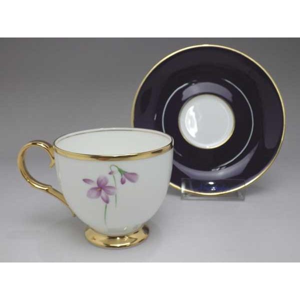 ノリタケ アートコレクション すみれ ティー・コーヒー碗皿
