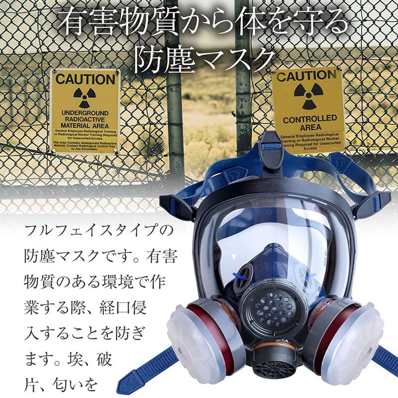 防塵マスク 防護マスク 顔全体 フルフェイス マスク フィルター