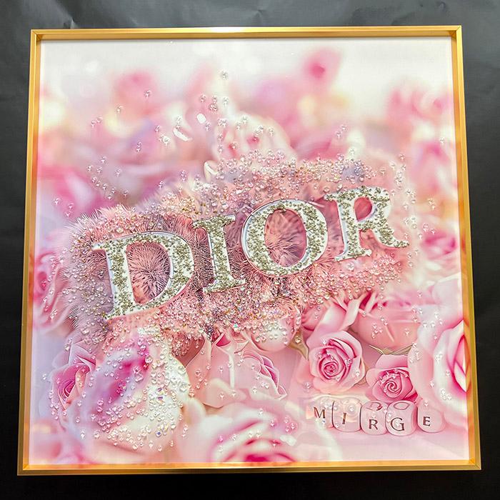 送料無料 クリスタルアートパネル オマージュアートパネル バラ 薔薇