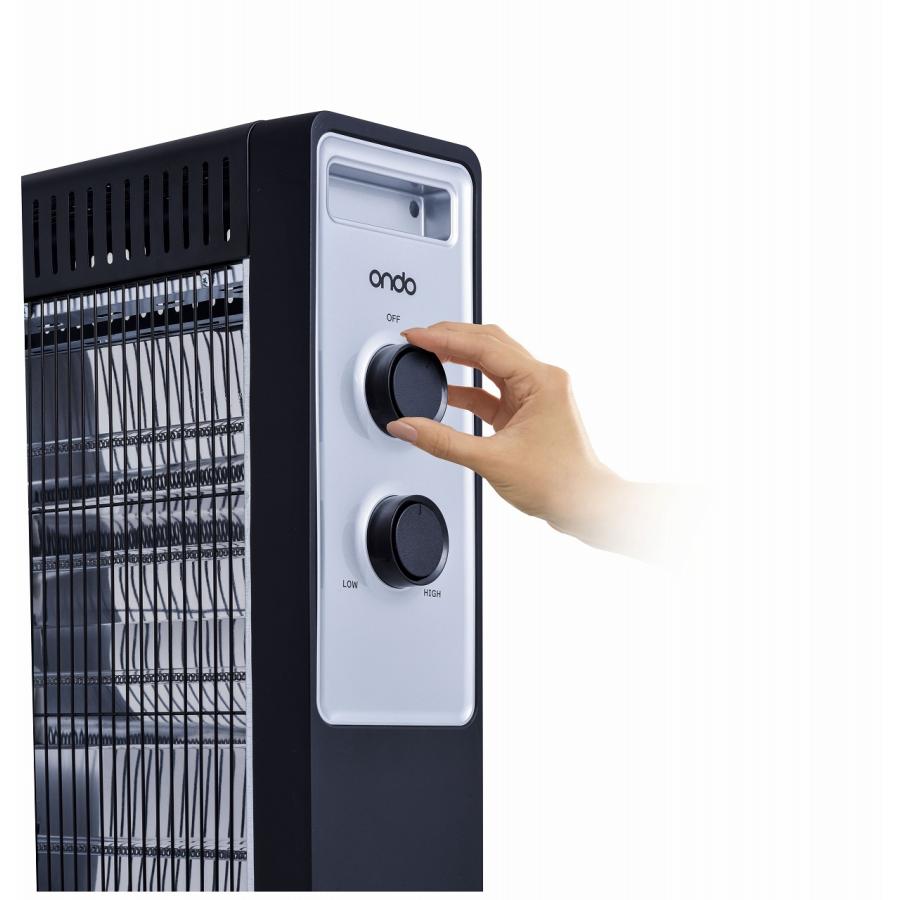 丸隆 カーボンヒーター 600W 1200W 2段階切替 温度調節ダイヤル