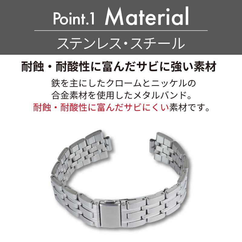 BAMBI（バンビ） 時計ベルト 交換 ステンレス 18mm 19mm 20mm 21mm