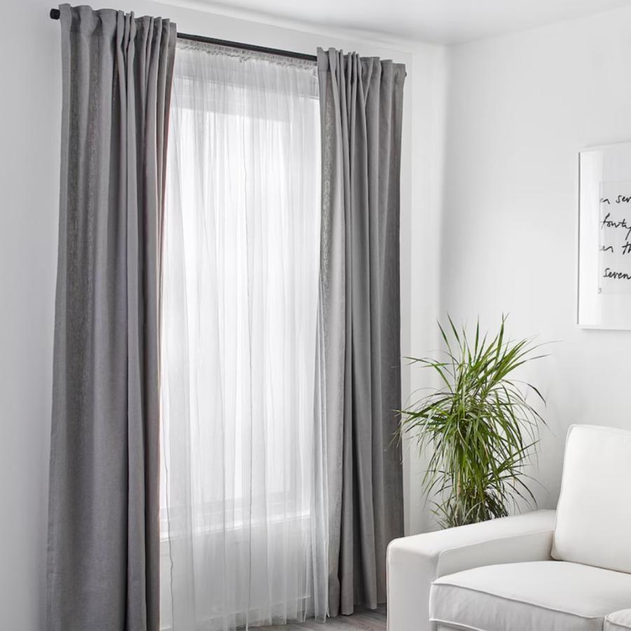 イケア（IKEA） レースカーテン LILL リル 280×250cm×2枚 自然光を