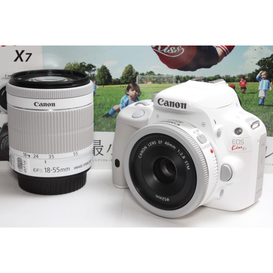 キヤノン（Canon） 一眼レフ EOS Kiss X7 ホワイト ダブルレンズキット