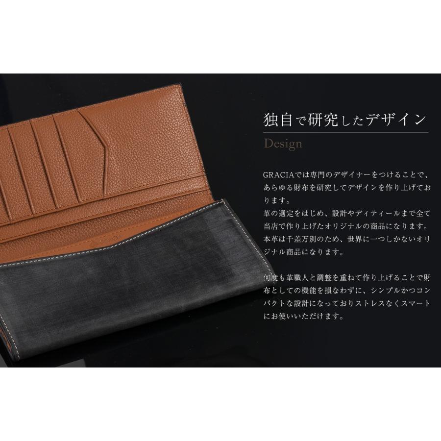 GRACIA 長財布 メンズ 二つ折り ブライドルレザー 本革 革 サイフ